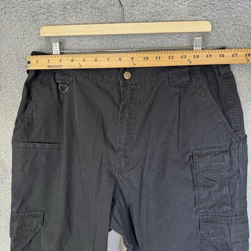 S 5.11 Tactical Pants‎ Mens 36x31 Black Cargo Ripstop Relaxed Workwear Utility